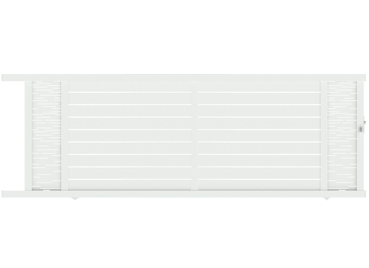 Portail coul CATANE ligne horizontale aluminium sur mesure - Lapeyre