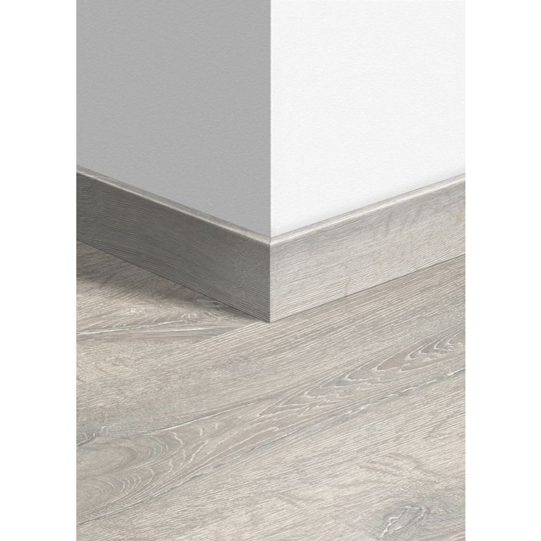 Quick step - Plinthe CLASSIC chêne vieilli patiné blanc 58x12 L.240