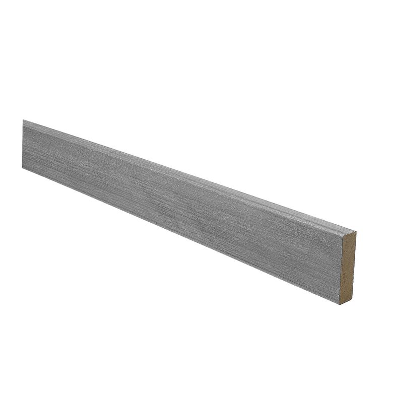 Plinthe de finition bois coextrudé ALISE gris souris H.2xL.200Xl.7 - Lapeyre