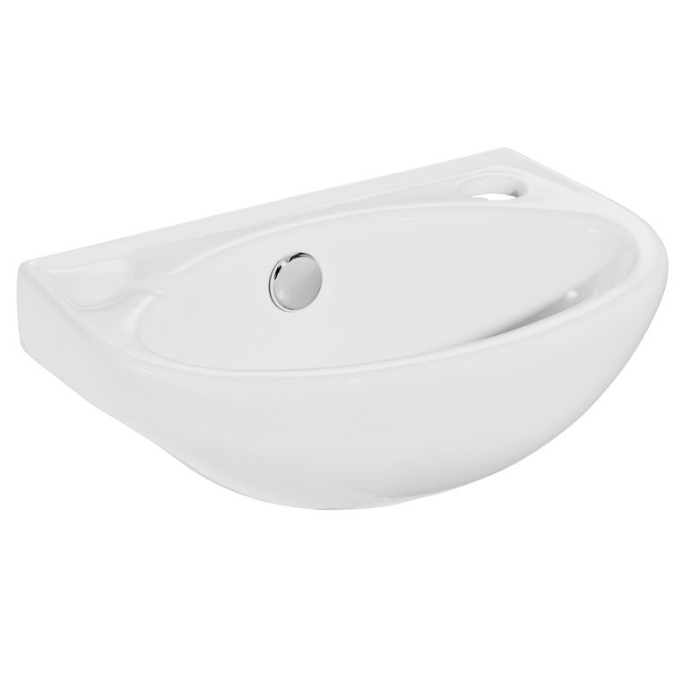 En porcelaine blanche sur une forme actuelle, ce lavabo lave-mains est l'atout hygiène pour vos toilettes. - Lave-mains - A suspendre - Dimensions : L. 36 x L. 23,5 x H. 15,8 cm- Porcelaine- Avec trop plein- Emplacement robinetterie percé à droite- Fixation non fournies : 1239215