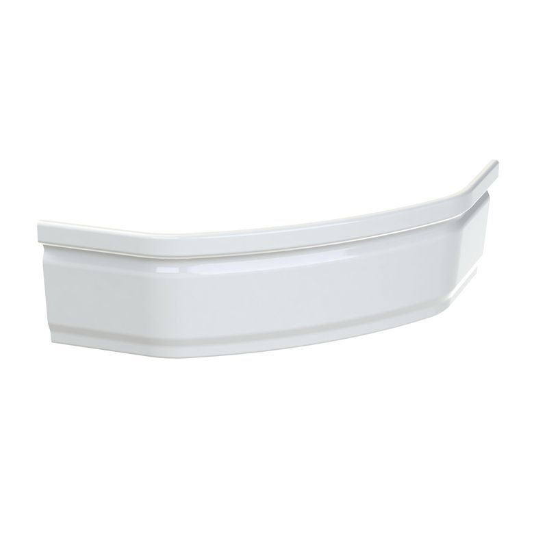 Un tablier élégant facile à installer - Pour baignoire balnéo d'angle BELINDA et BELINDA Premium- Acrylique- Blanc brillant- Hauteur : 52,5 cm- Longueur : 195 cm