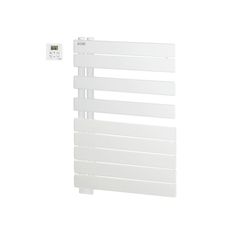 Acova - Sèche-serviettes électrique FASSANE SPA IR asym 500W blanc H.82.5 x l.55 D
