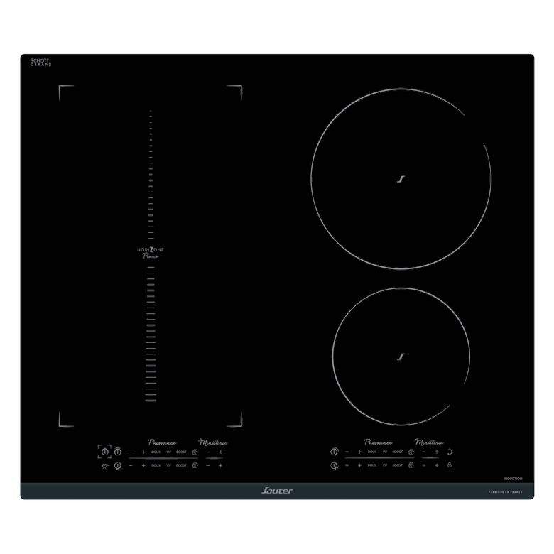 Sauter - Table induction avec zone modulable noir 4 foyers Sauter SPI9648BP