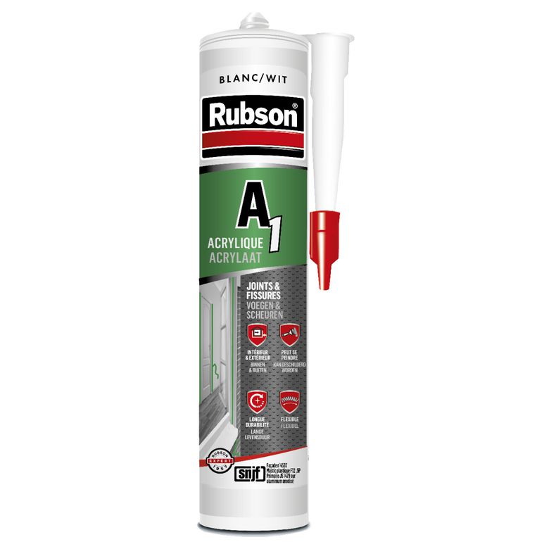 Rubson - Mastic acryl A1 pour joint et fissure coloris blanc 300 ml