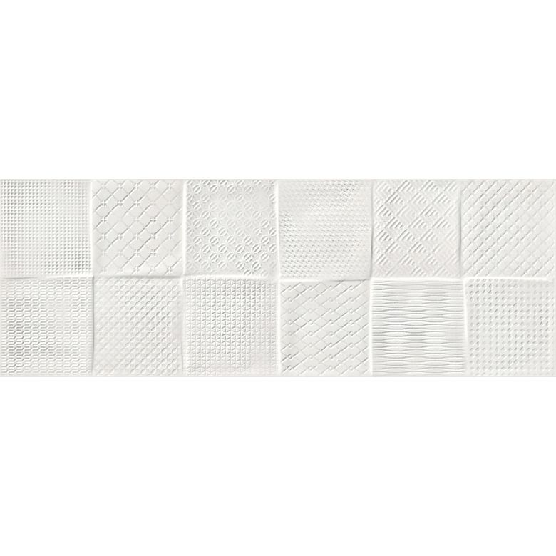 Carrelage GALANTE décor blanc 25x70 ép.9.6 mm aspect satiné - Lapeyre