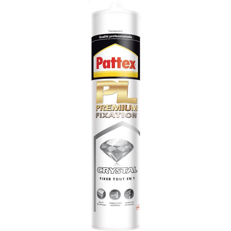 Pattex - Colle PATTEX fixation PL Premium Crystal Carton 290 gr