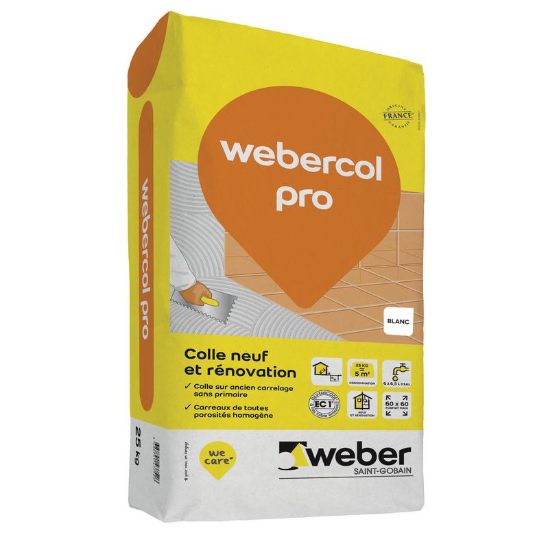 Weber - Colle WEBER colle pro blanc - 25 kg