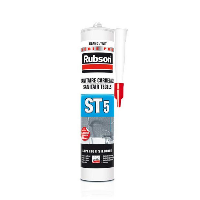 Rubson - Cartouche mastic ST5 sanitaire carrelage coloris blanc Rubson 300 ml