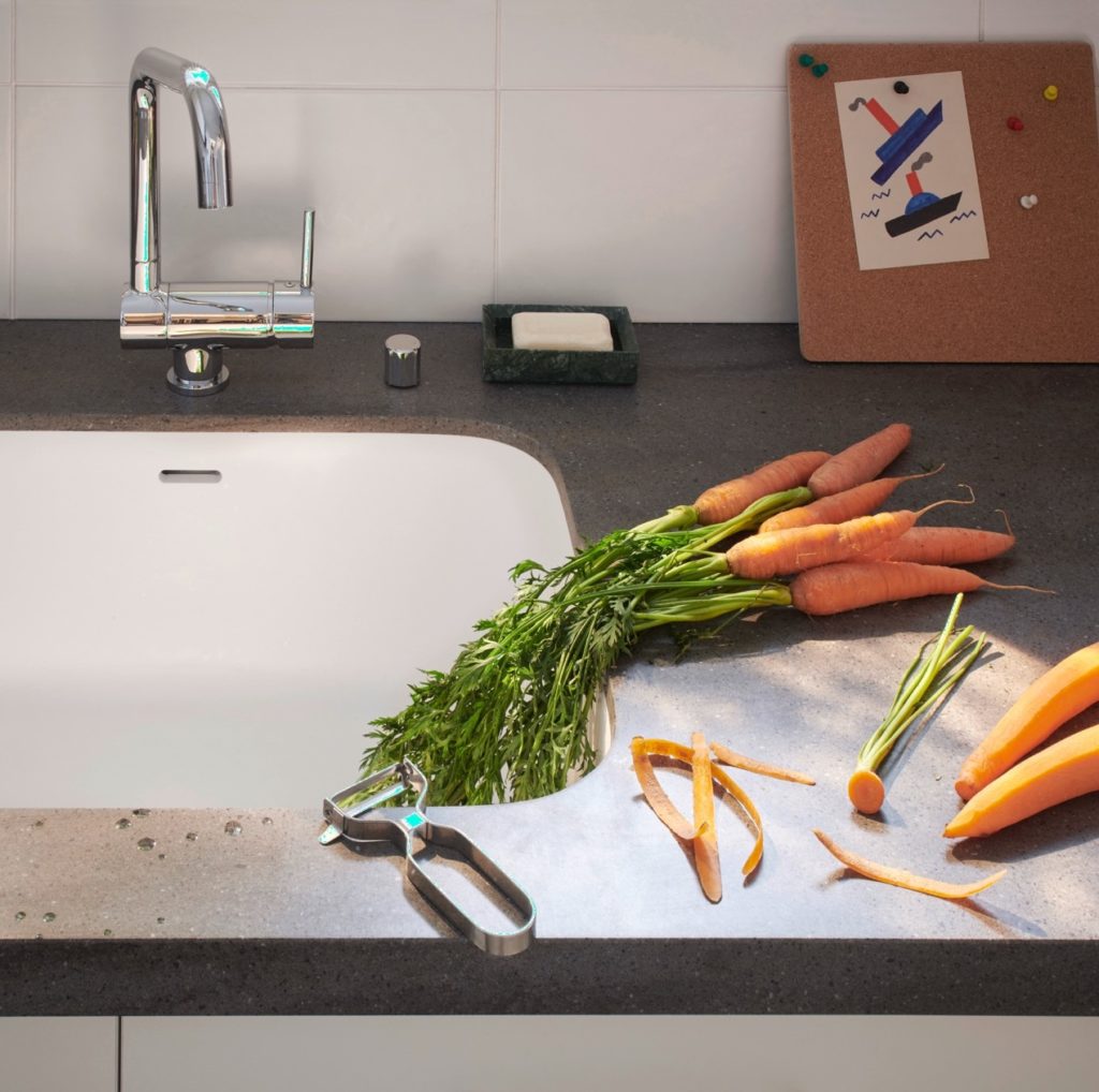 évier de cuisine rond