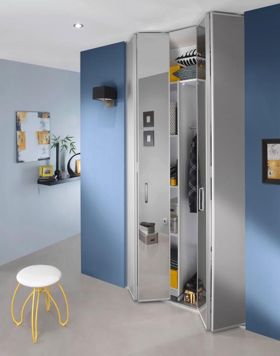 Portes de placard pliantes avec miroir