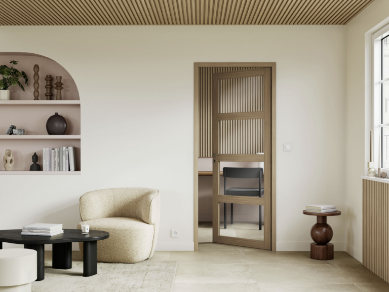 Porte d'intérieur QUADRAL 4 VITRAGES BP H90