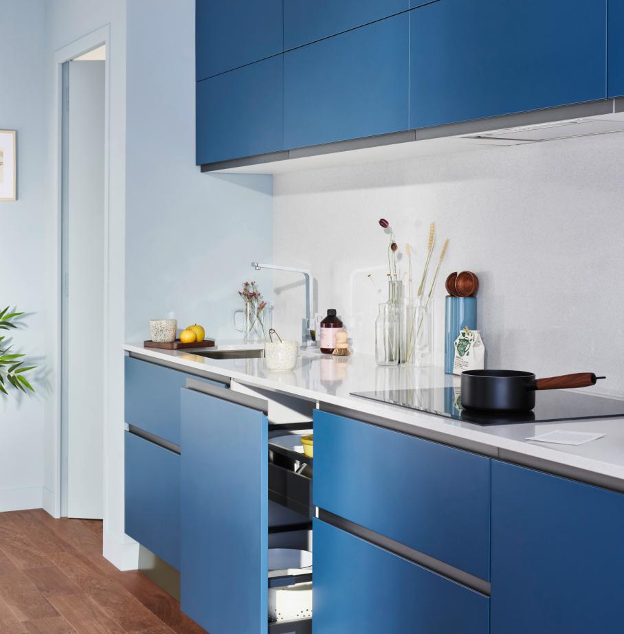 Cuisine moderne bleue