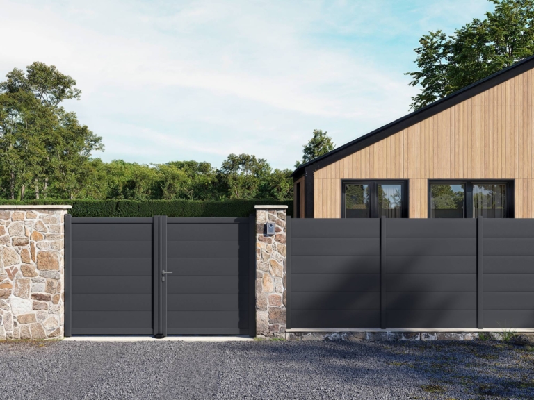 Portail coulissant aluminium sibari