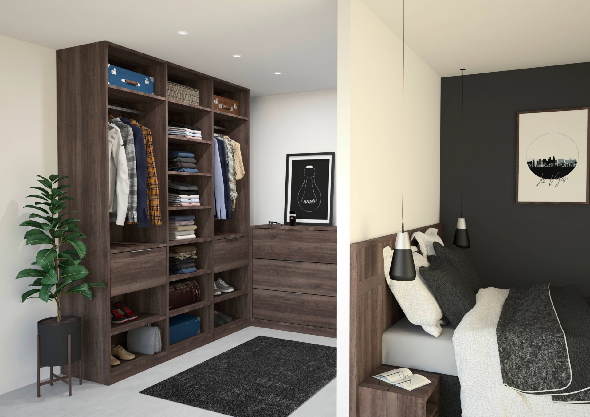 Chambre et dressing Lapeyre