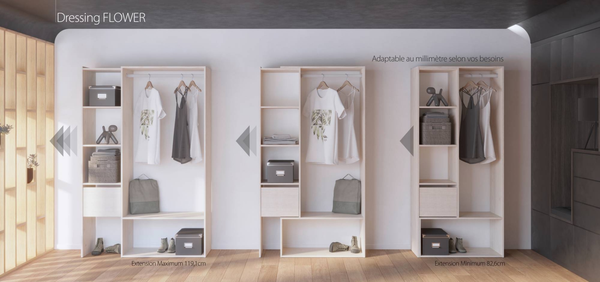 Dressing dans un couloir : aménager le passage sans le condamner